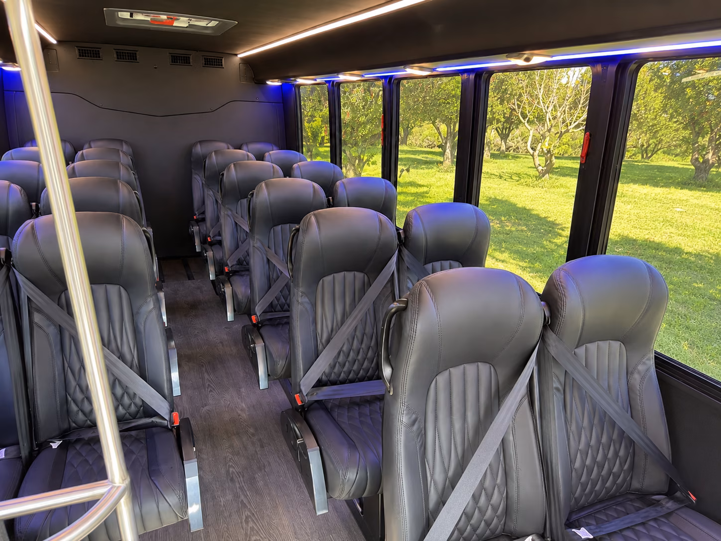 bellevue 18 passenger minibus interior