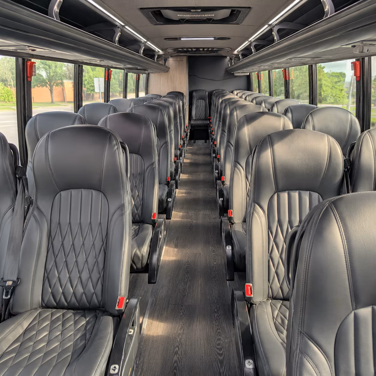 bellevue 28 passenger minibus inside