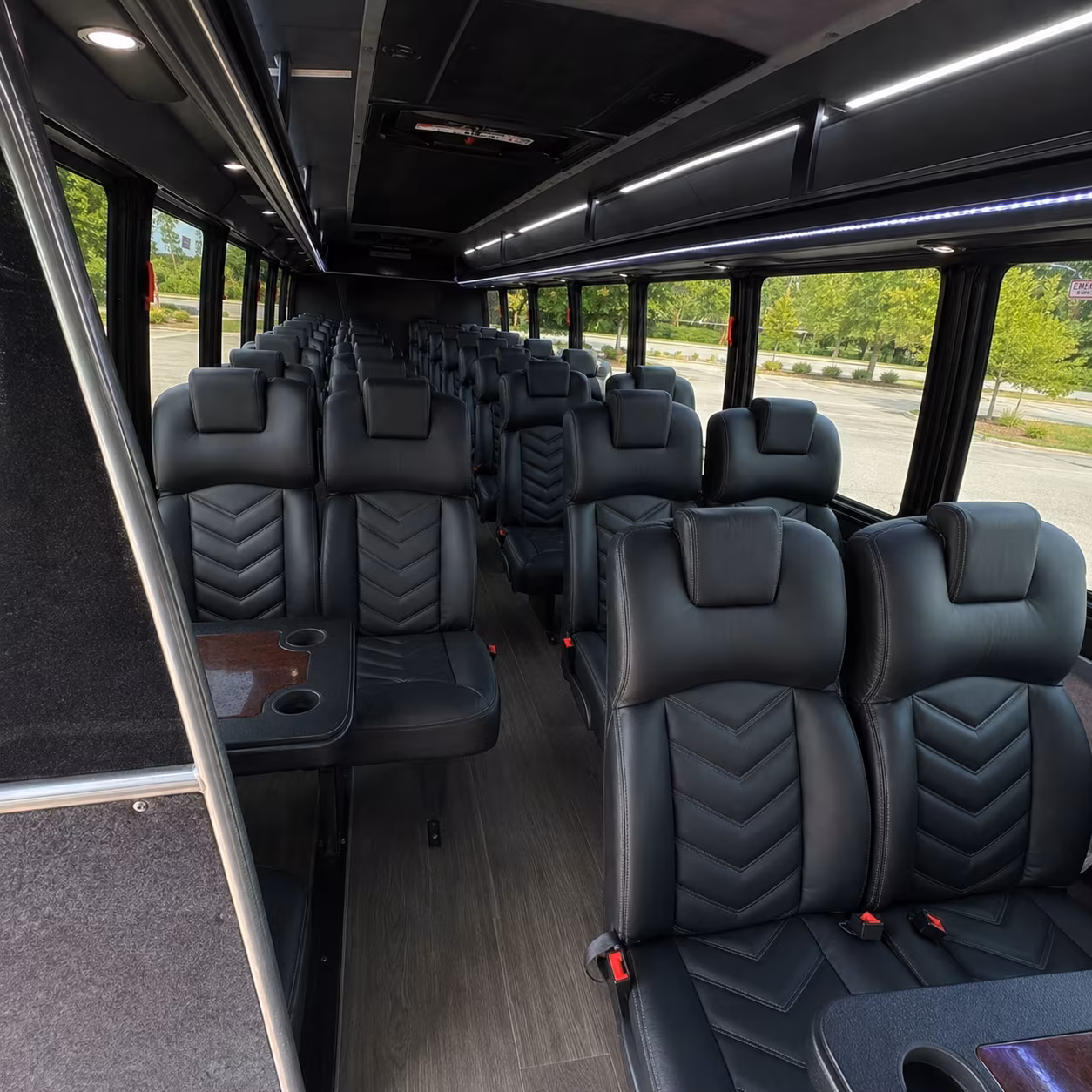 bellevue 30 passenger minibus inside